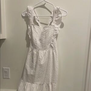 Old Navy White Textured Mini Dress
